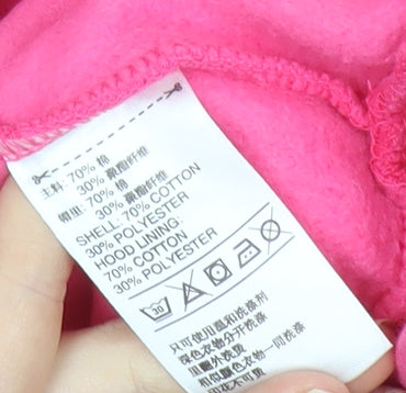 Adidas Women’s Pink Pullover Hoodie Size 12 Logo Print Casual