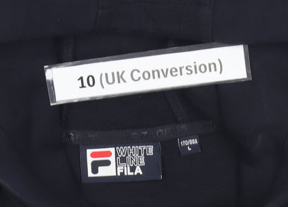 Fila Women’s Black Size 10 Pullover Hoodie with Sequin Logo