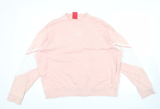 Kappa Women’s Pink Crew Neck Logo Sweatshirt Size 14