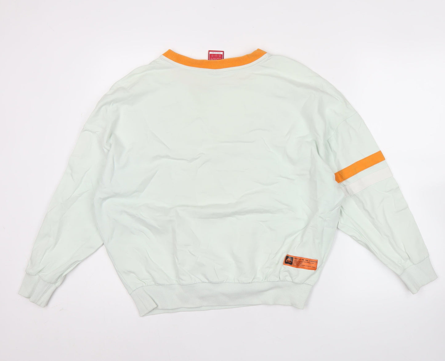 Kappa Women’s Green Sweatshirt Size 12 Cotton Blend Logo Pullover