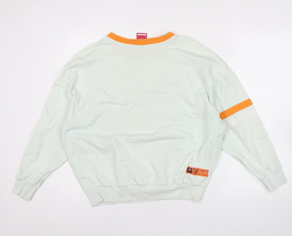 Kappa Women’s Green Sweatshirt Size 12 Cotton Blend Logo Pullover