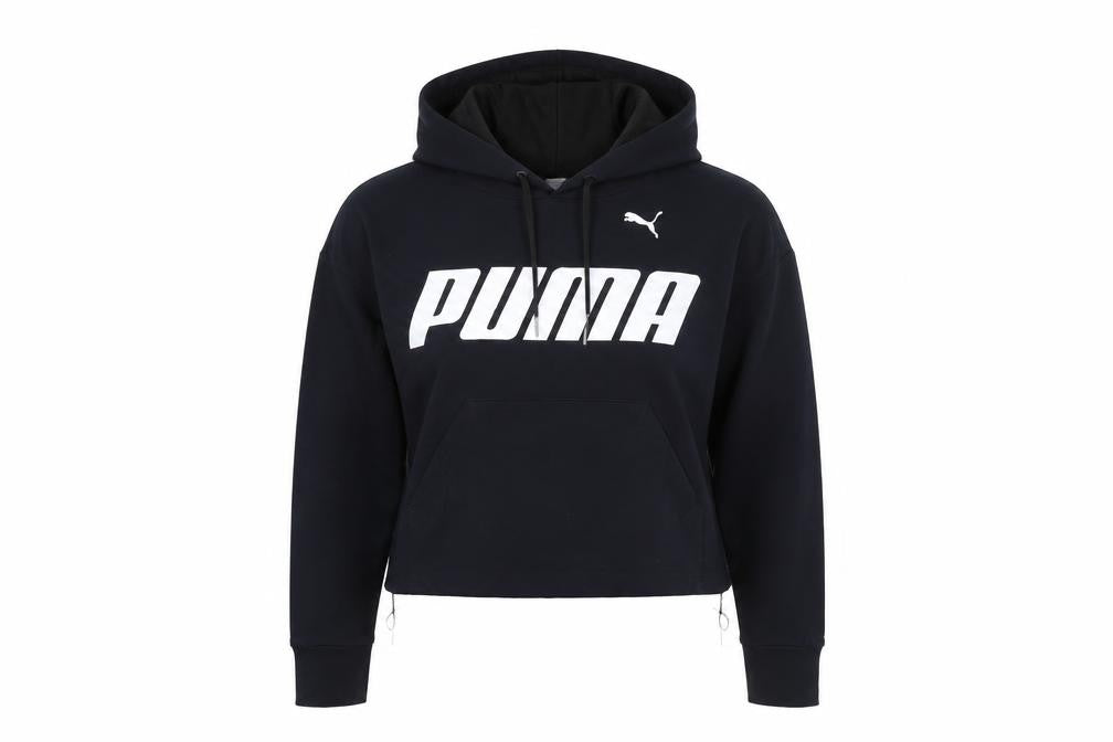 Womens UK Size S PUMA Black Pullover Hoodie