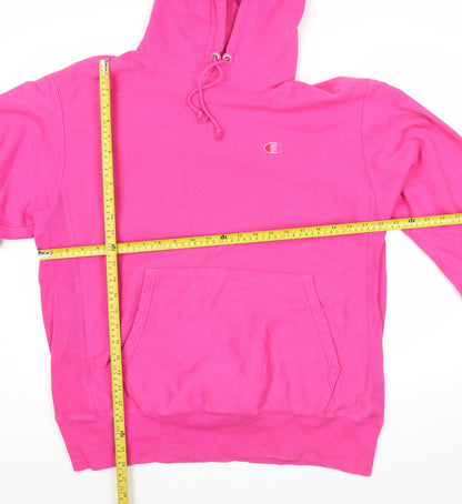 Champion Women’s Pink Pullover Hoodie Sweatshirt Size L Cotton Blend