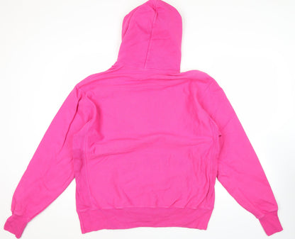 Champion Women’s Pink Pullover Hoodie Sweatshirt Size L Cotton Blend