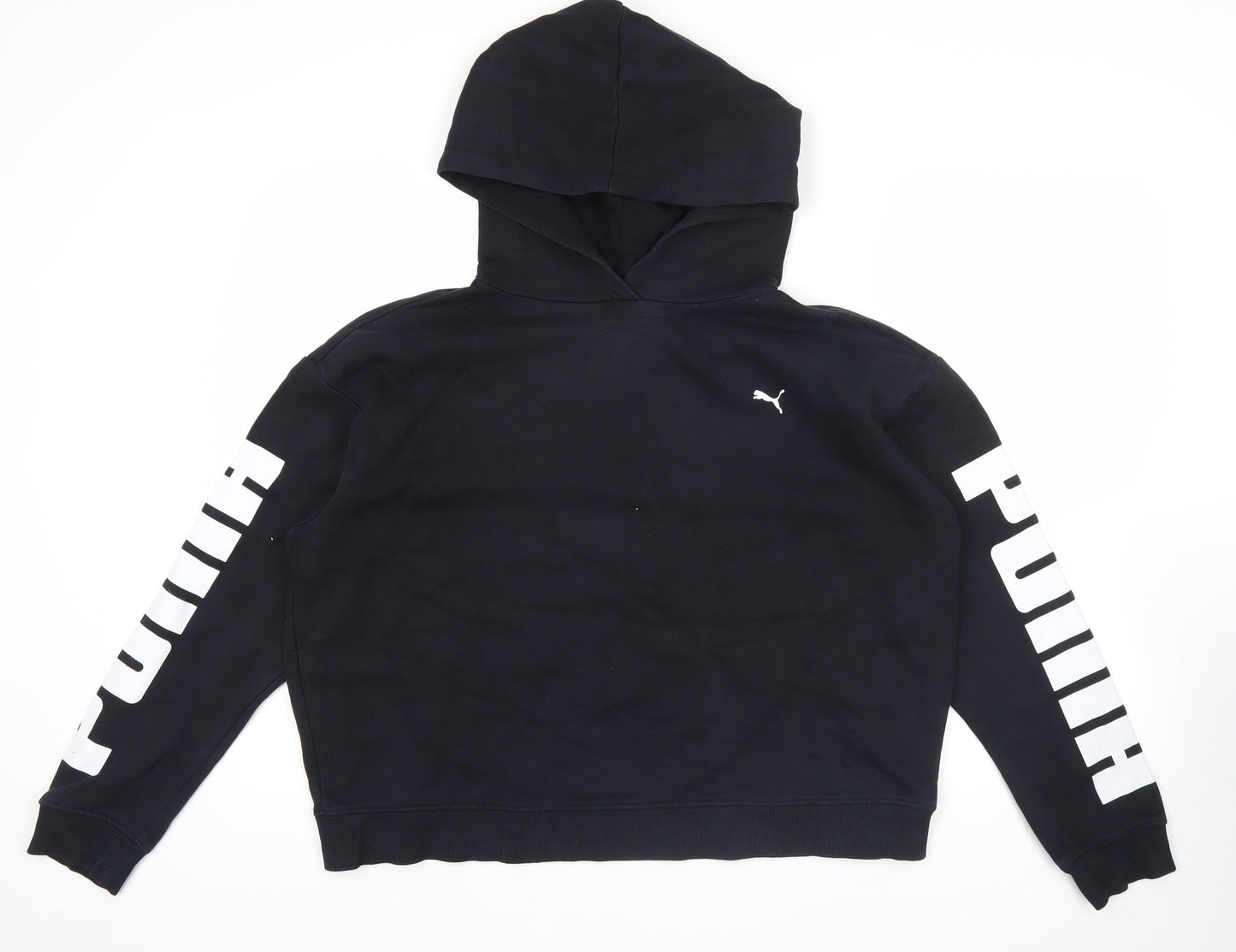 Mens UK Size L PUMA Black Pullover Hoodie