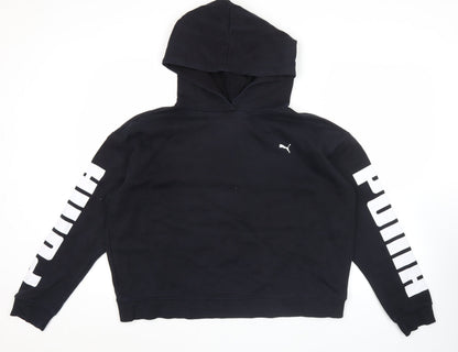 Mens UK Size L PUMA Black Pullover Hoodie
