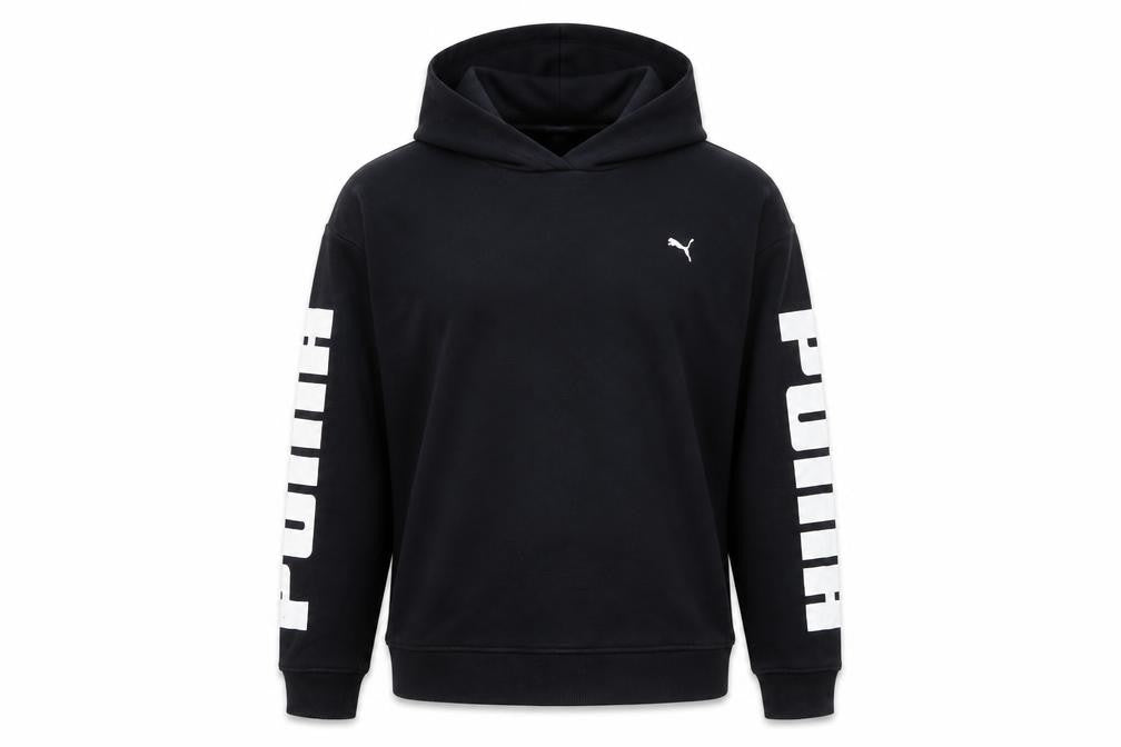 Mens UK Size L PUMA Black Pullover Hoodie