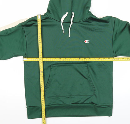 Champion Women's Green Hoodie Sweatshirt Pullover M Logo Athletic