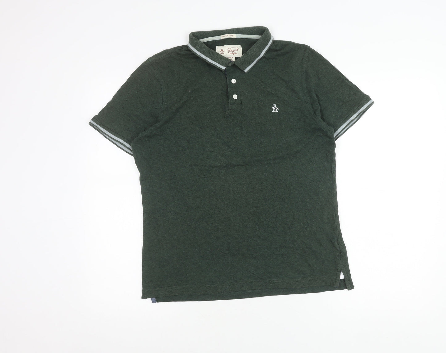Penguin by Munsingwear Men's Green Slim Fit Polo Shirt Size S