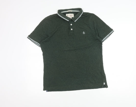 Penguin by Munsingwear Men's Green Slim Fit Polo Shirt Size S