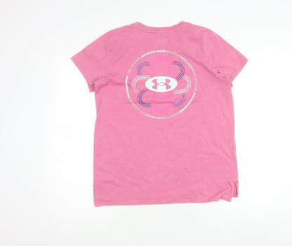 Under Armour Women’s Pink T-Shirt Small Short Sleeve Sports Top