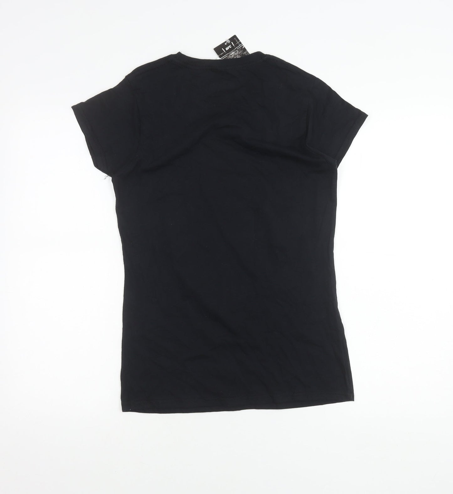 UFC Mens Black Medium Graphic Print T-Shirt Sports Crew Neck Cotton