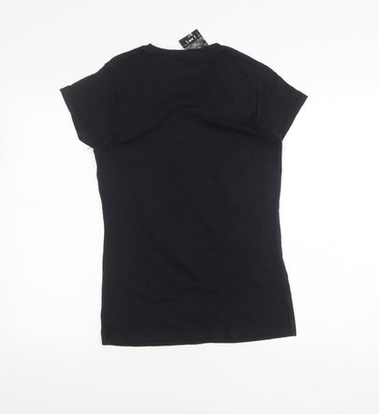 UFC Mens Black Medium Graphic Print T-Shirt Sports Crew Neck Cotton