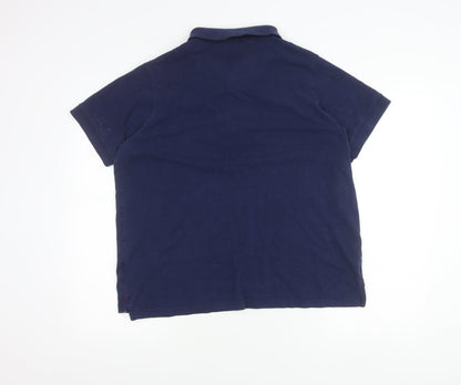 Horse Couture Men’s Blue Polo Shirt Size 16 Embroidered Equestrian Style