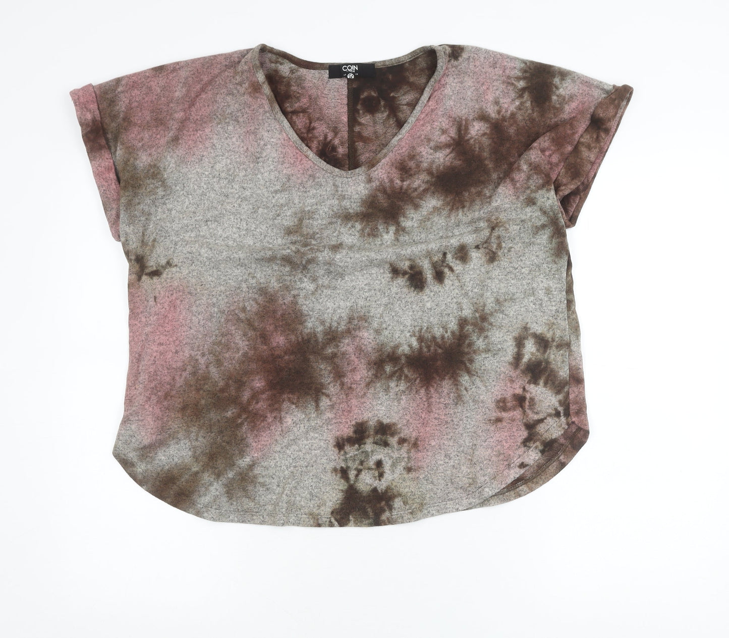 Womens UK Size L COIN 1804 Multicoloured Basic T-Shirt
