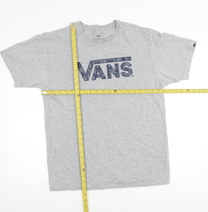 Vans Men’s Grey Medium Classic Fit Logo T-Shirt Cotton Blend