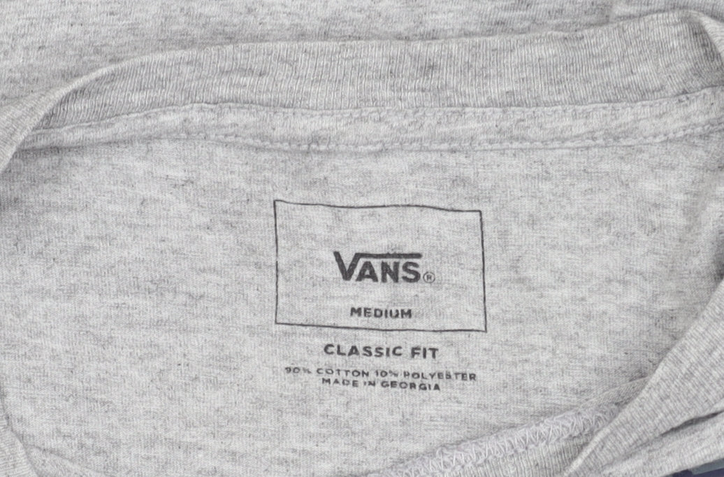Vans Men’s Grey Medium Classic Fit Logo T-Shirt Cotton Blend