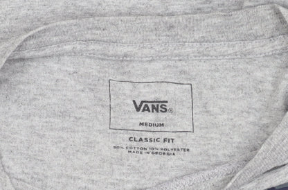 Vans Men’s Grey Medium Classic Fit Logo T-Shirt Cotton Blend