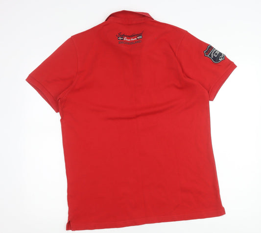 Paul & Shark Men’s Red 2XL Polo Shirt Nautical Embroidered Logo