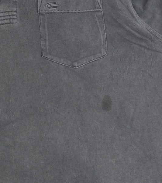 Camel Active Mens Blue Long Sleeve Polo Shirt Size L Cotton