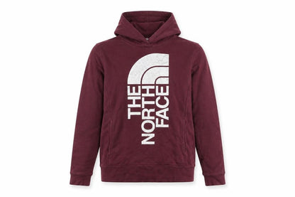 The North Face Womens Red Pullover Hoodie M Graphic Logo Outdoor
