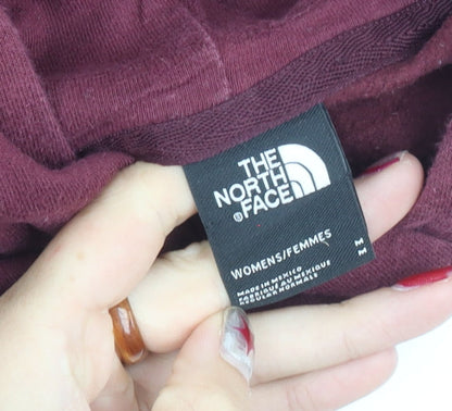 The North Face Womens Red Pullover Hoodie M Graphic Logo Outdoor