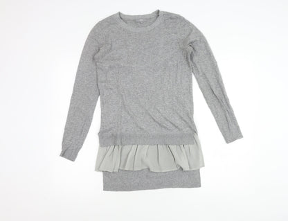 Womens UK Size 6 NEXT Grey Tunic Jumper