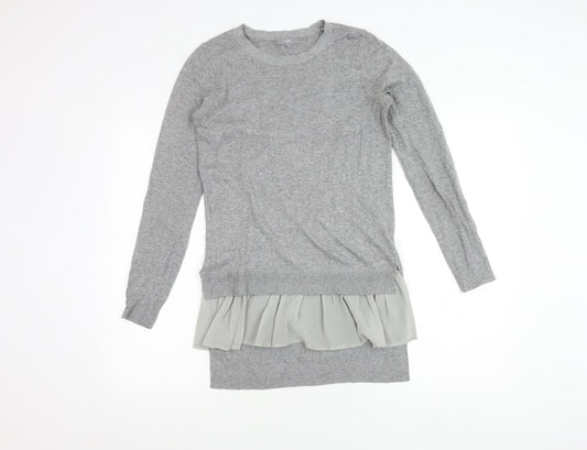 Womens UK Size 6 NEXT Grey Tunic Jumper