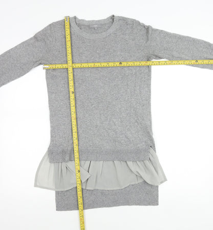 Womens UK Size 6 NEXT Grey Tunic Jumper