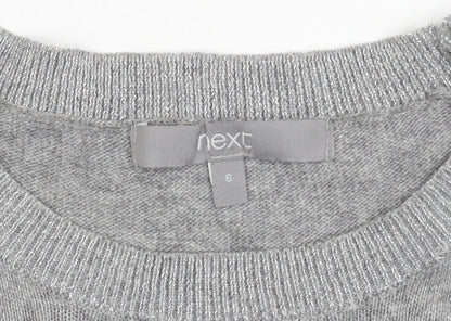 Womens UK Size 6 NEXT Grey Tunic Jumper