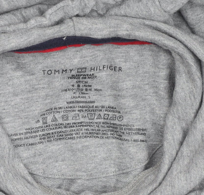 Tommy Hilfiger Women’s Grey Hooded Logo Nightshirt Top Size S