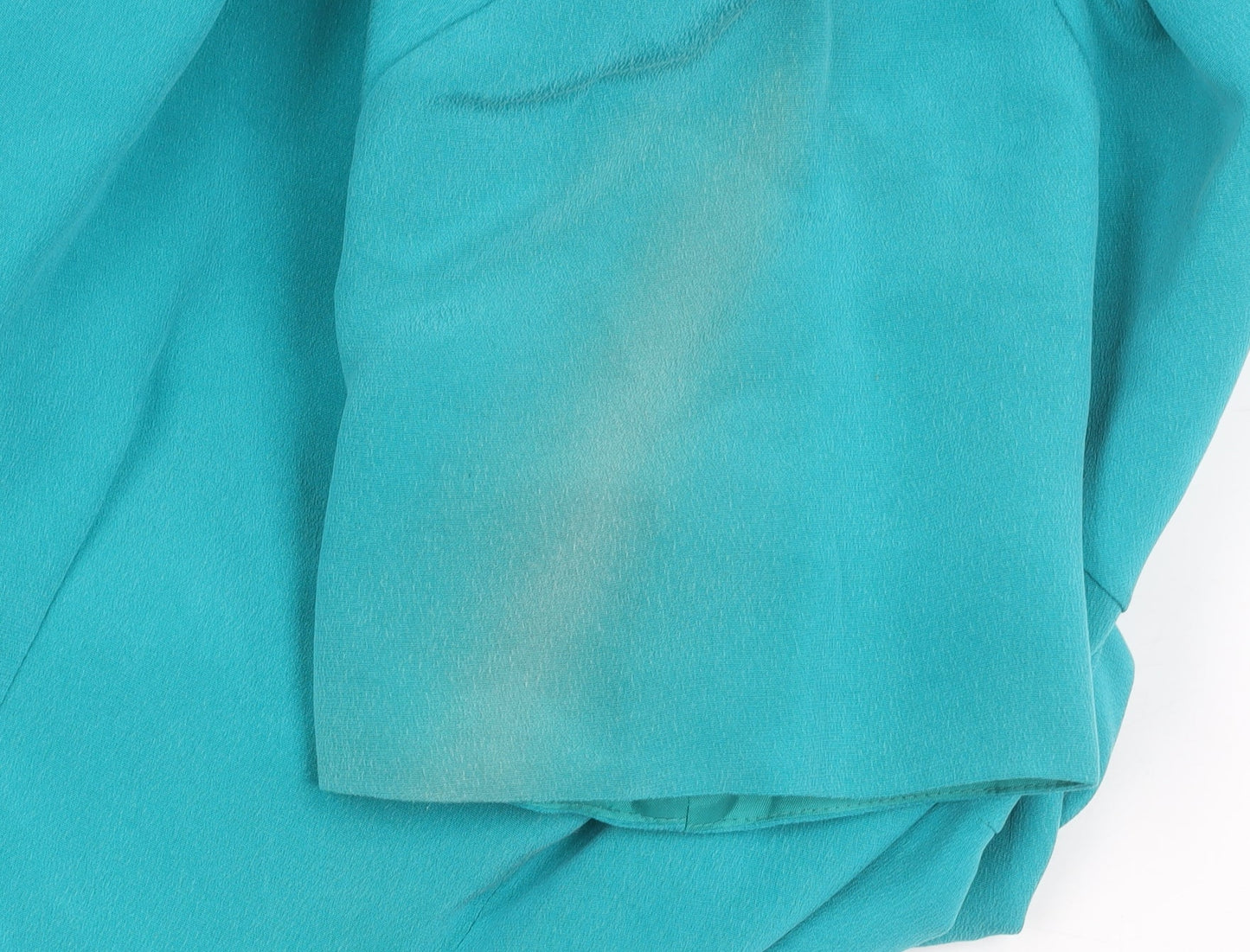 Shomi Petites Womens Blue Silk Shift Dress Size 8 Short Sleeve