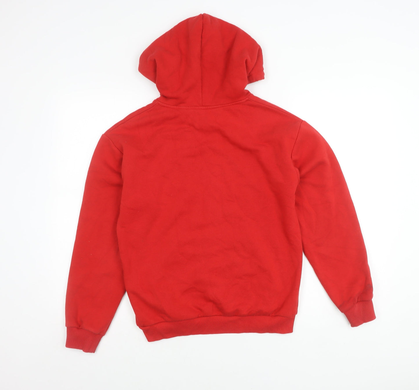 Topshop Womens Red USAF Logo Pullover Hoodie Size 8 Cotton Blend