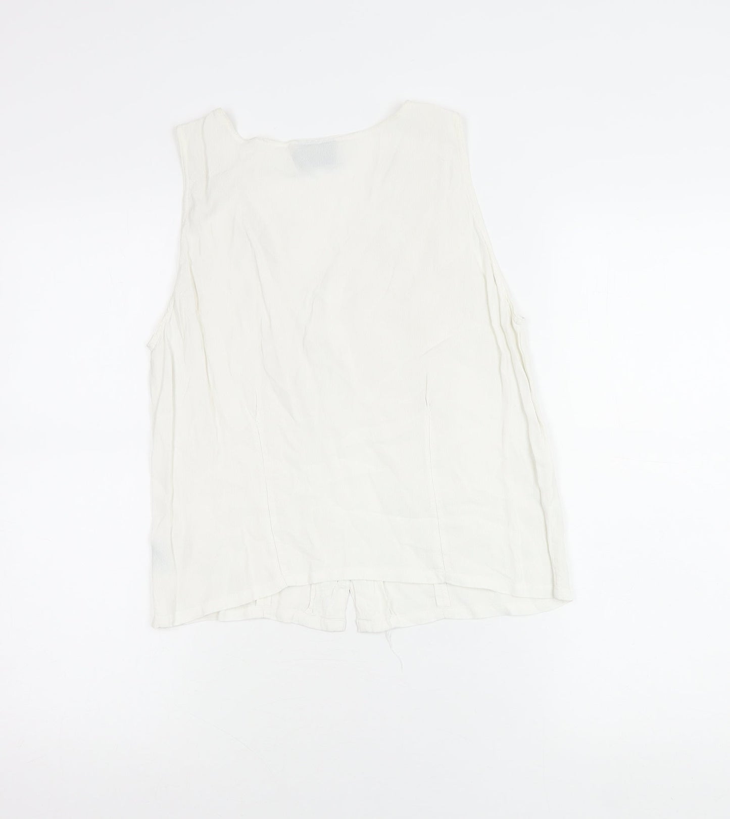 Womens UK Size 12 Wallis White Basic Blouse
