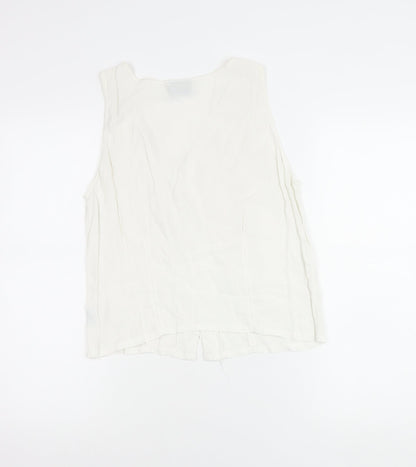 Womens UK Size 12 Wallis White Basic Blouse
