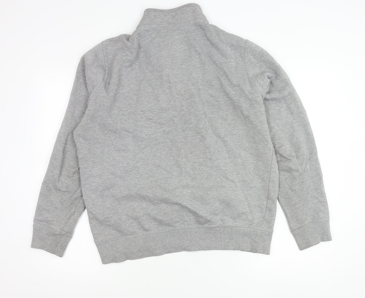Jack Russell Men's Grey M 1/4 Zip Sweatshirt High Neck Logo