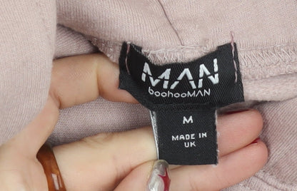 Mens UK Size M boohooMAN Pink Pullover Hoodie