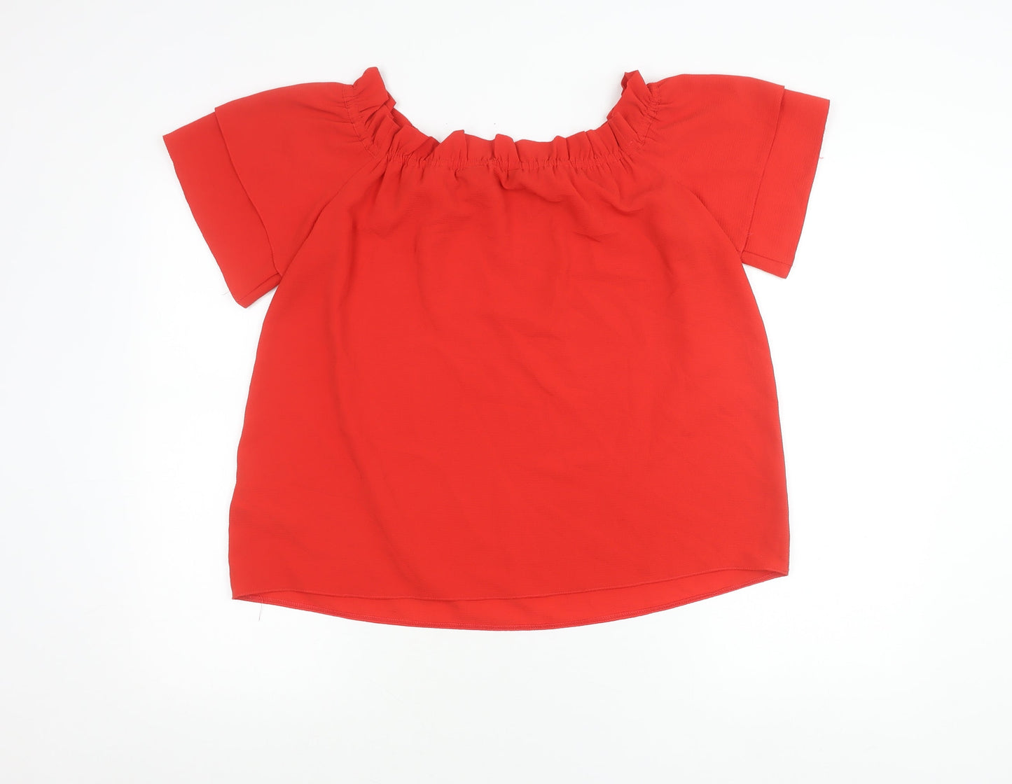 Womens UK Size 12 Dorothy Perkins Red Basic Blouse