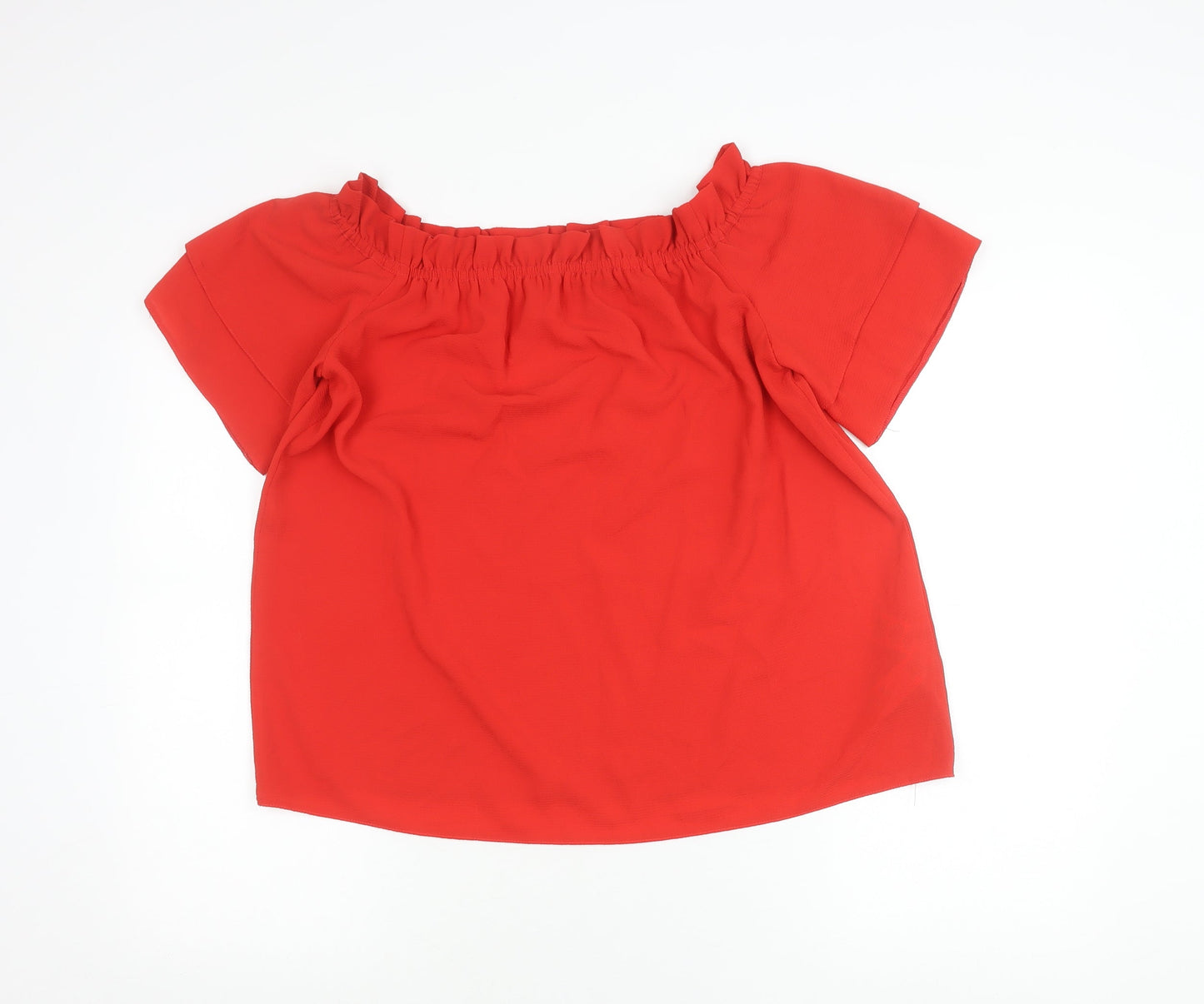 Womens UK Size 12 Dorothy Perkins Red Basic Blouse