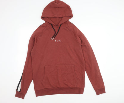 304 Men’s Brown Pullover Hoodie Size L Regular Fit Hooded Sweatshirt