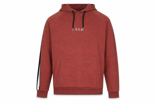 304 Men’s Brown Pullover Hoodie Size L Regular Fit Hooded Sweatshirt
