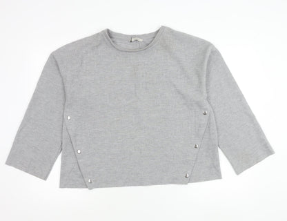 Womens UK Size 12 Zara Trafaluc Grey Pullover Jumper