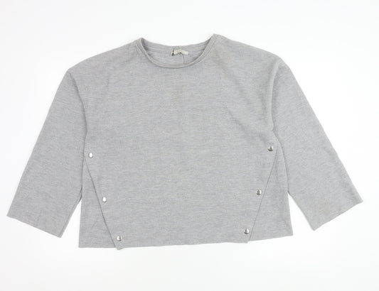 Womens UK Size 12 Zara Trafaluc Grey Pullover Jumper