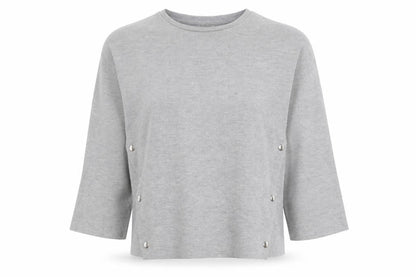 Womens UK Size 12 Zara Trafaluc Grey Pullover Jumper