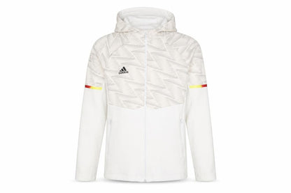 Adidas Boys White Track Jacket Hoodie 12 Years Full Zip Logo Sportswear