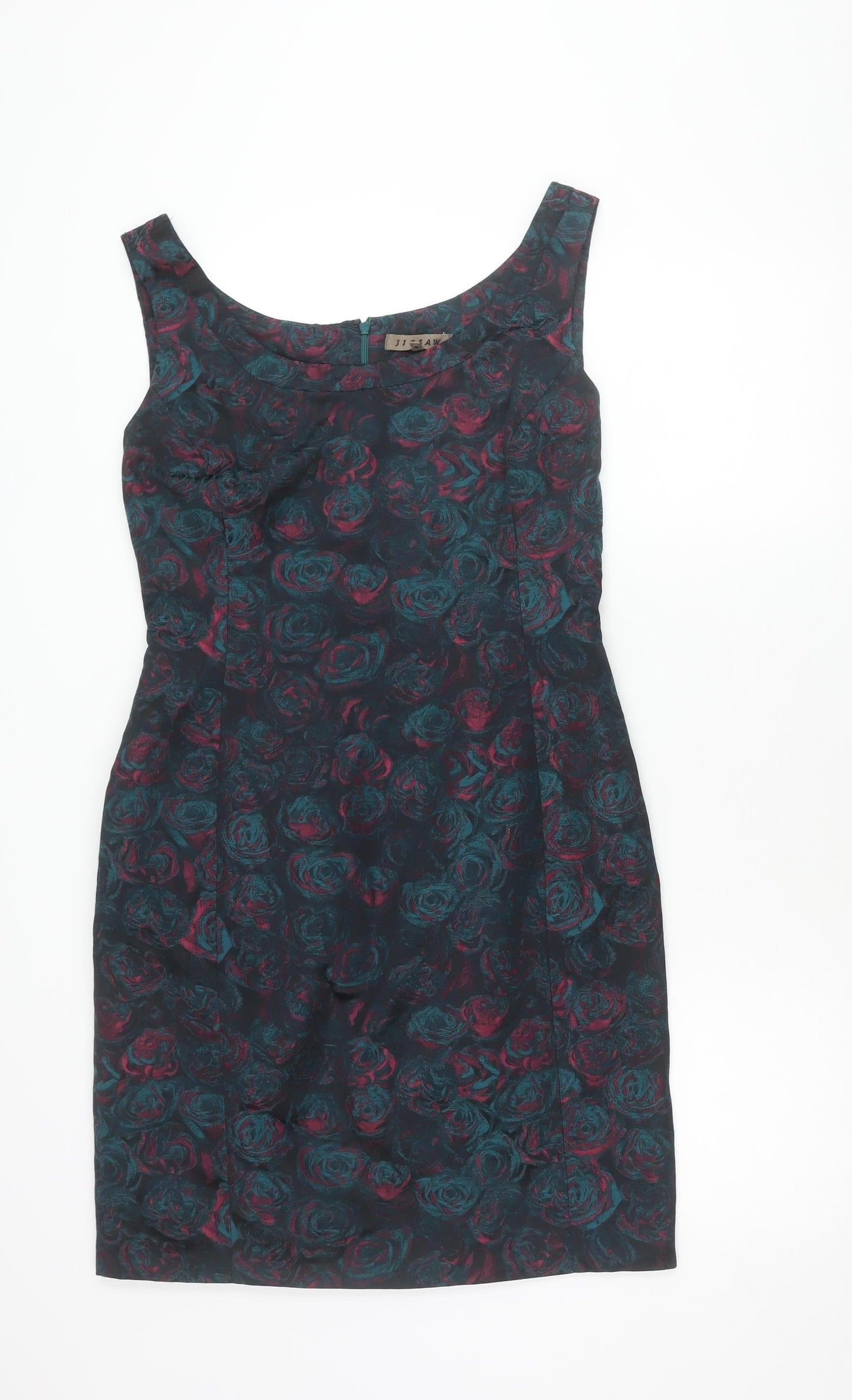 Jigsaw Womens Multicoloured Floral Sheath Dress Size 12 Cocktail Party