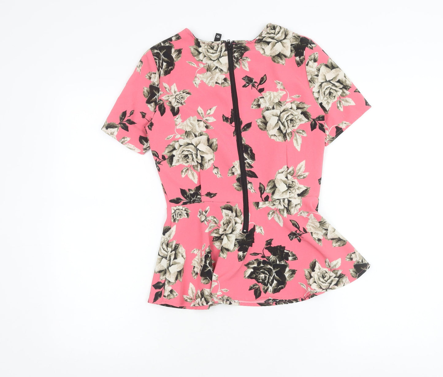 Womens UK Size 10 H&M Pink Tunic Blouse