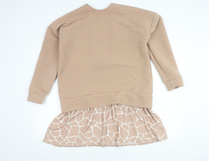 Womens UK Size 10 ASOS Beige Tunic Blouse