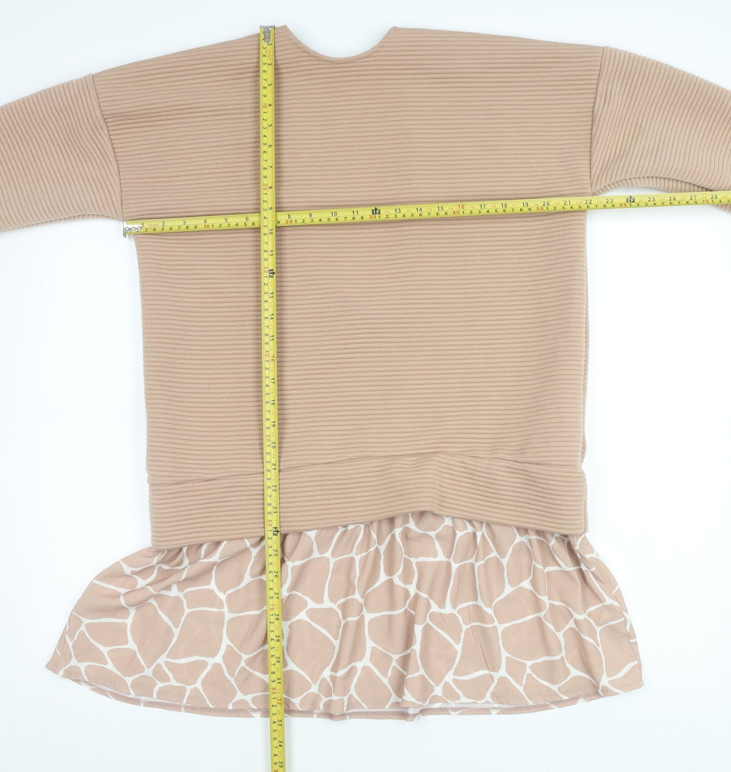 Womens UK Size 10 ASOS Beige Tunic Blouse