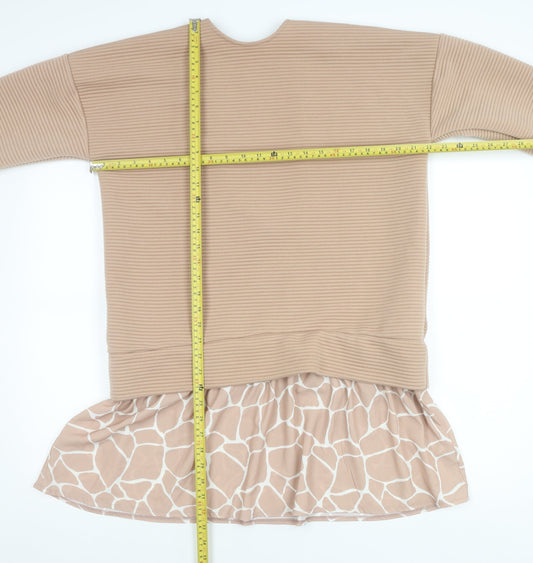 Womens UK Size 10 ASOS Beige Tunic Blouse